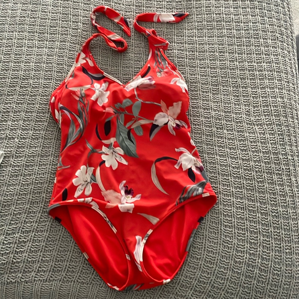 Athleta Swim Orange-Red One Piece
